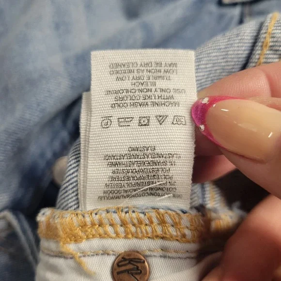 Free People We The Free Distressed Ripped Jeans Light Wash‎ Size 27 Boho - Picture 11 of 13